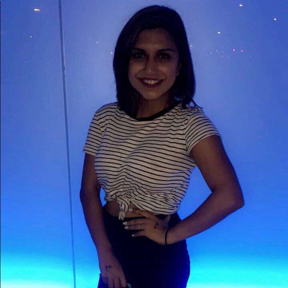 Striped Top with Back Zipper